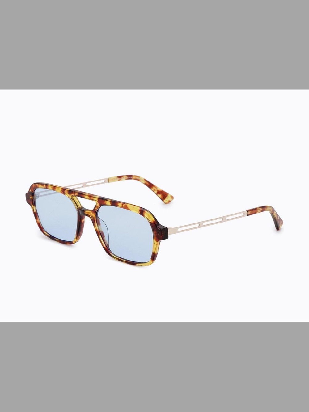 Tortoiseshell Frame Blue Lens Men’s Sunglasses
